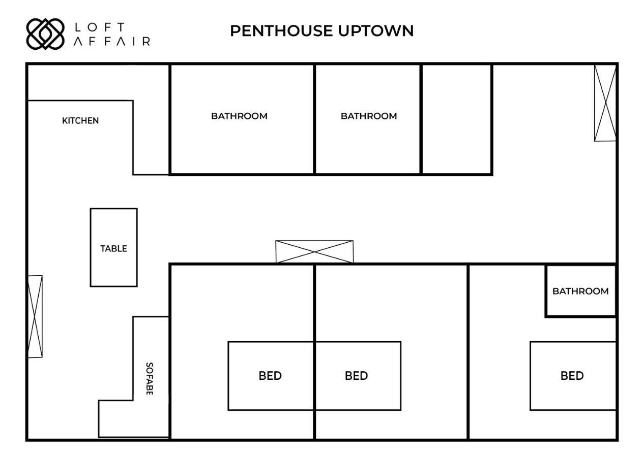 Penthouse Uptown - Loftaffair Lejlighed Kraków Eksteriør billede